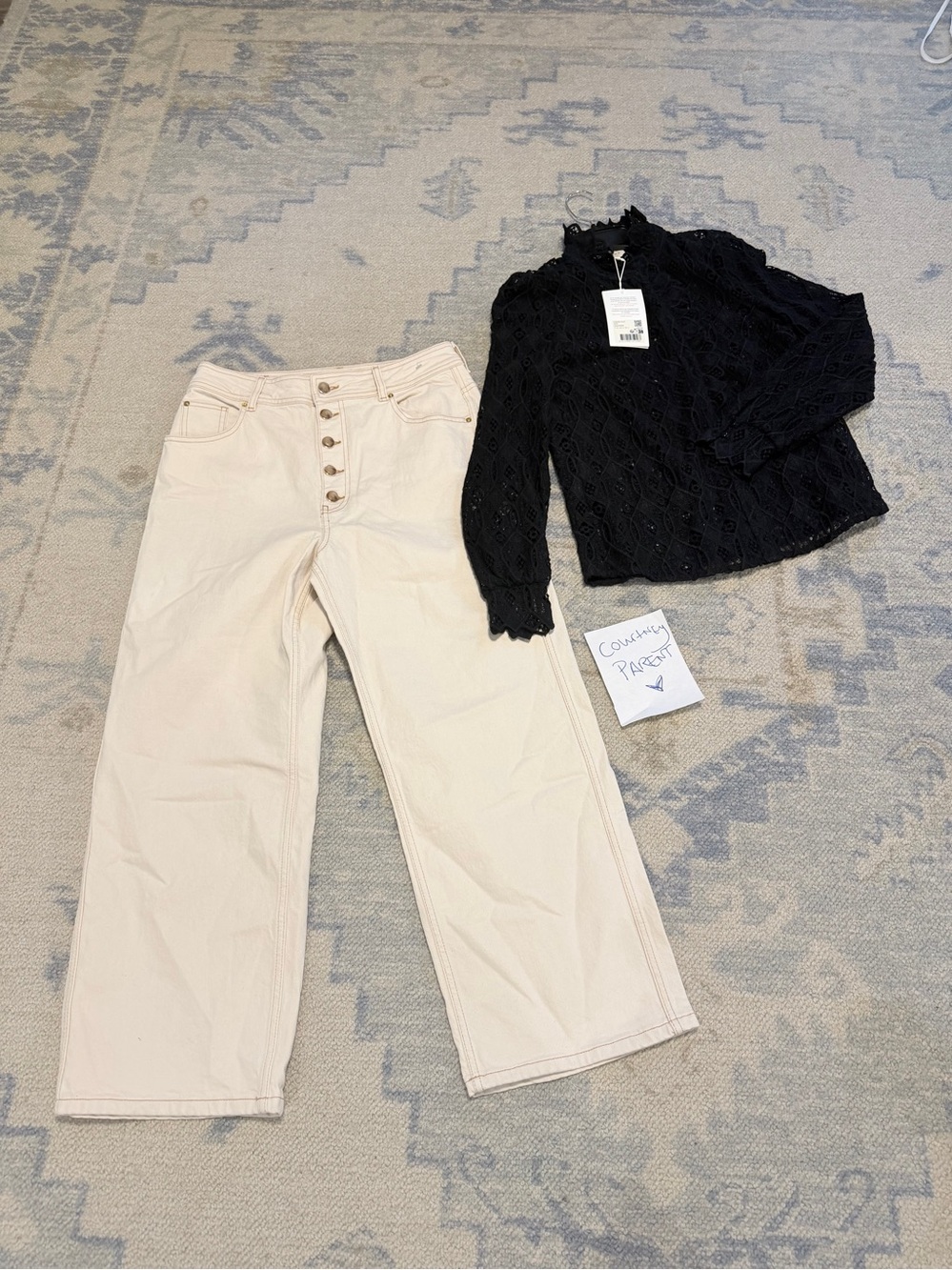 Sezane Le Crop denim size 42 (US 10) VGUC